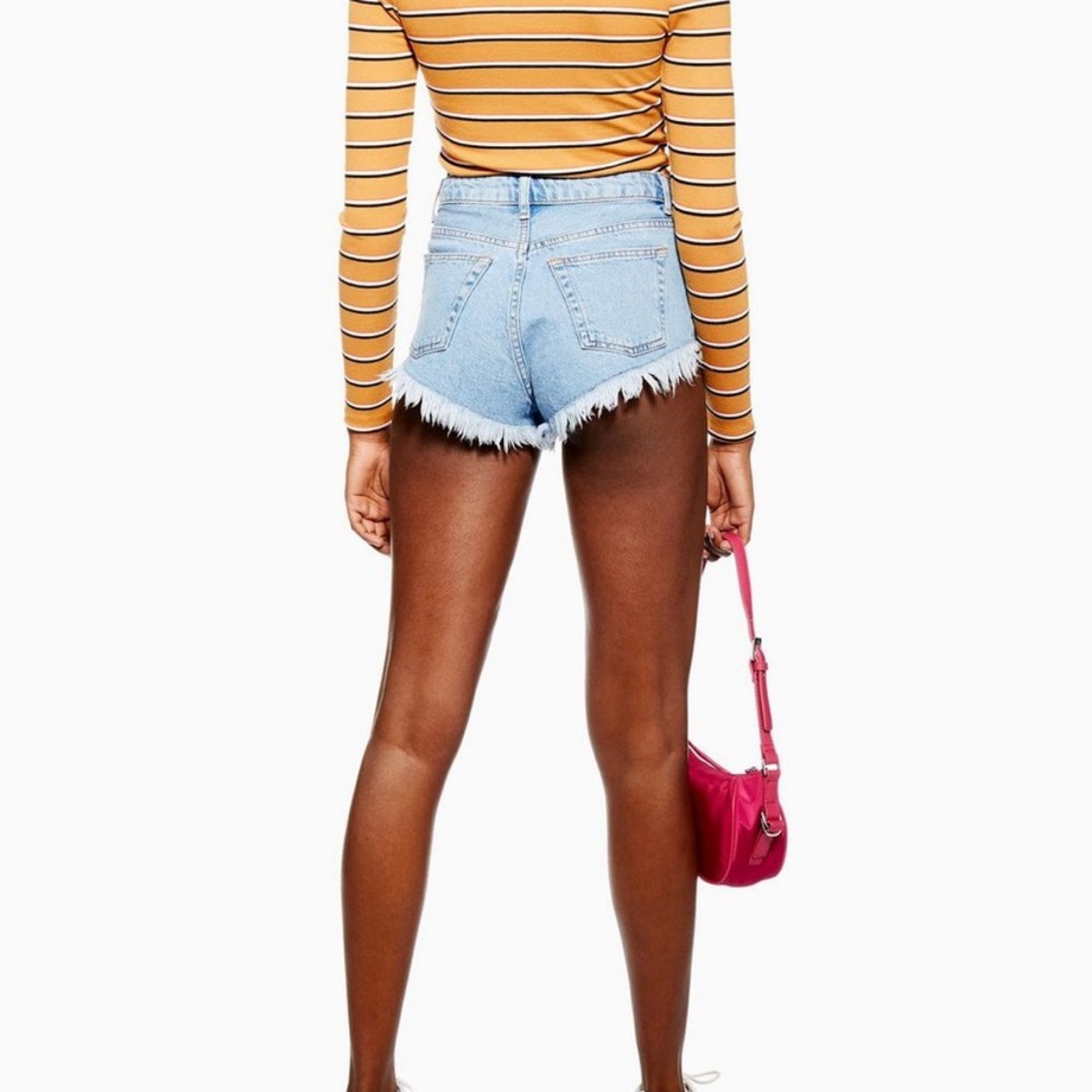 Top Shop Frayed Denim Kiri Shorts